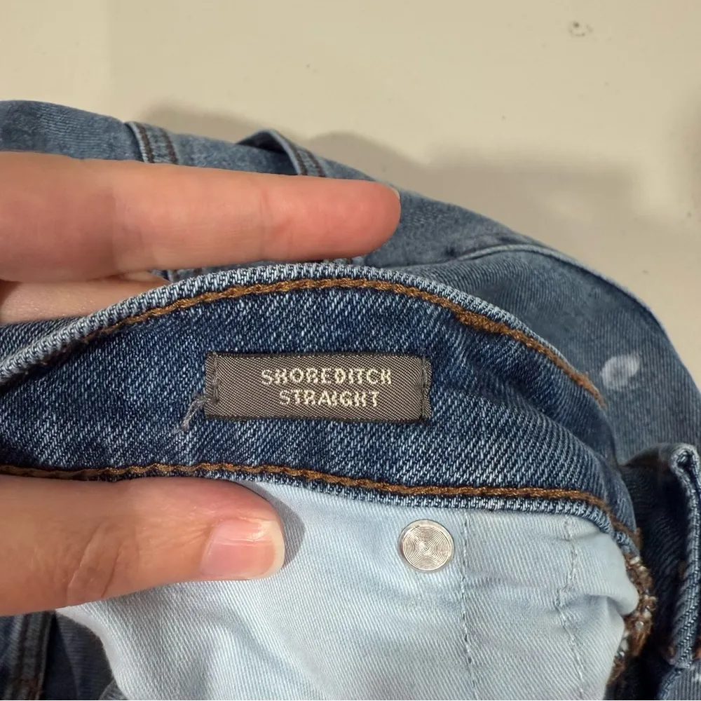 Point Sur Paint Splattered Blue Denim Jeans Size 31 EUC - Image 9