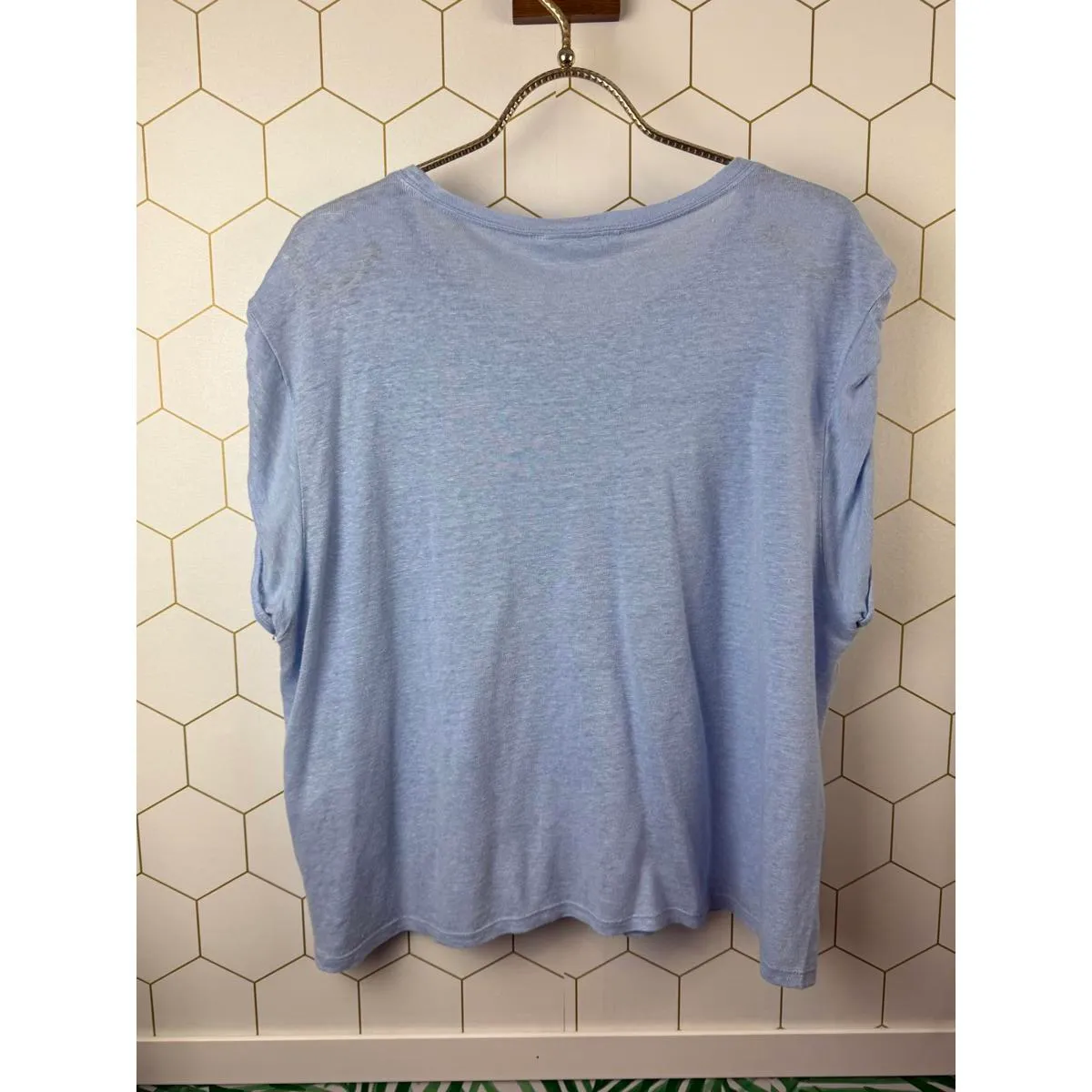 Frame Denim Light Blue Short Sleeve T-Shirt - Size - Large - Image 2