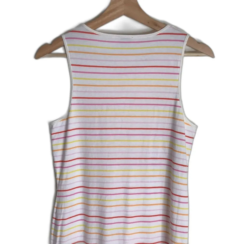 J. Crew Soft Knit Striped Stripe MIDI Ruffle Dress size xs ladies cute - Image 11