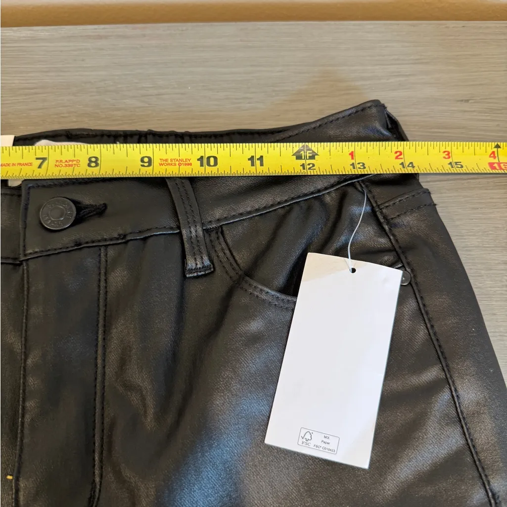 Social Standard by Sanctuary ankle skinny size 8 NWT black faux‎ leather - Image 7