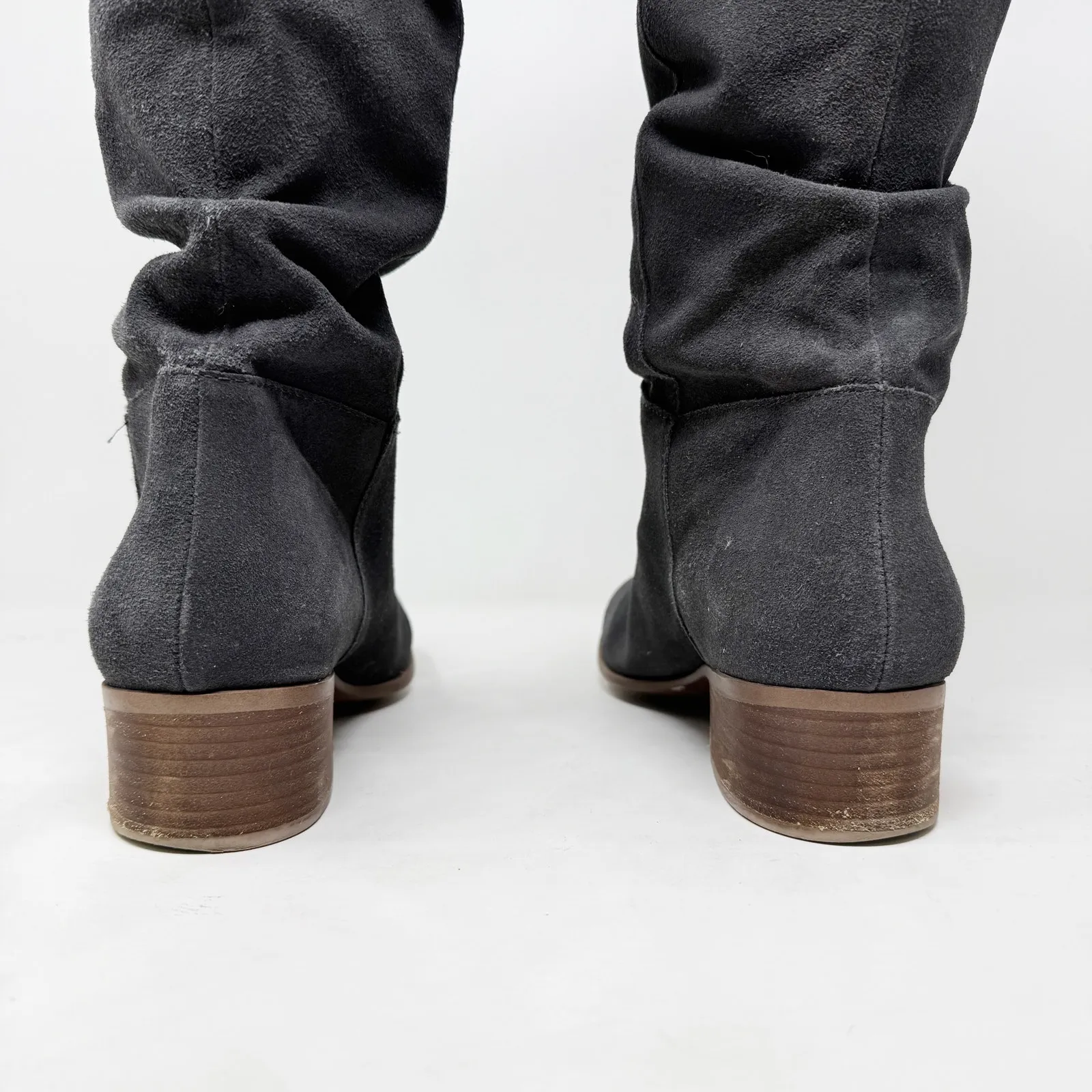 [Steve Madden] Gray Pondrosa Suede Leather Tall Knee High Slouchy Boots Size 9 - Image 5