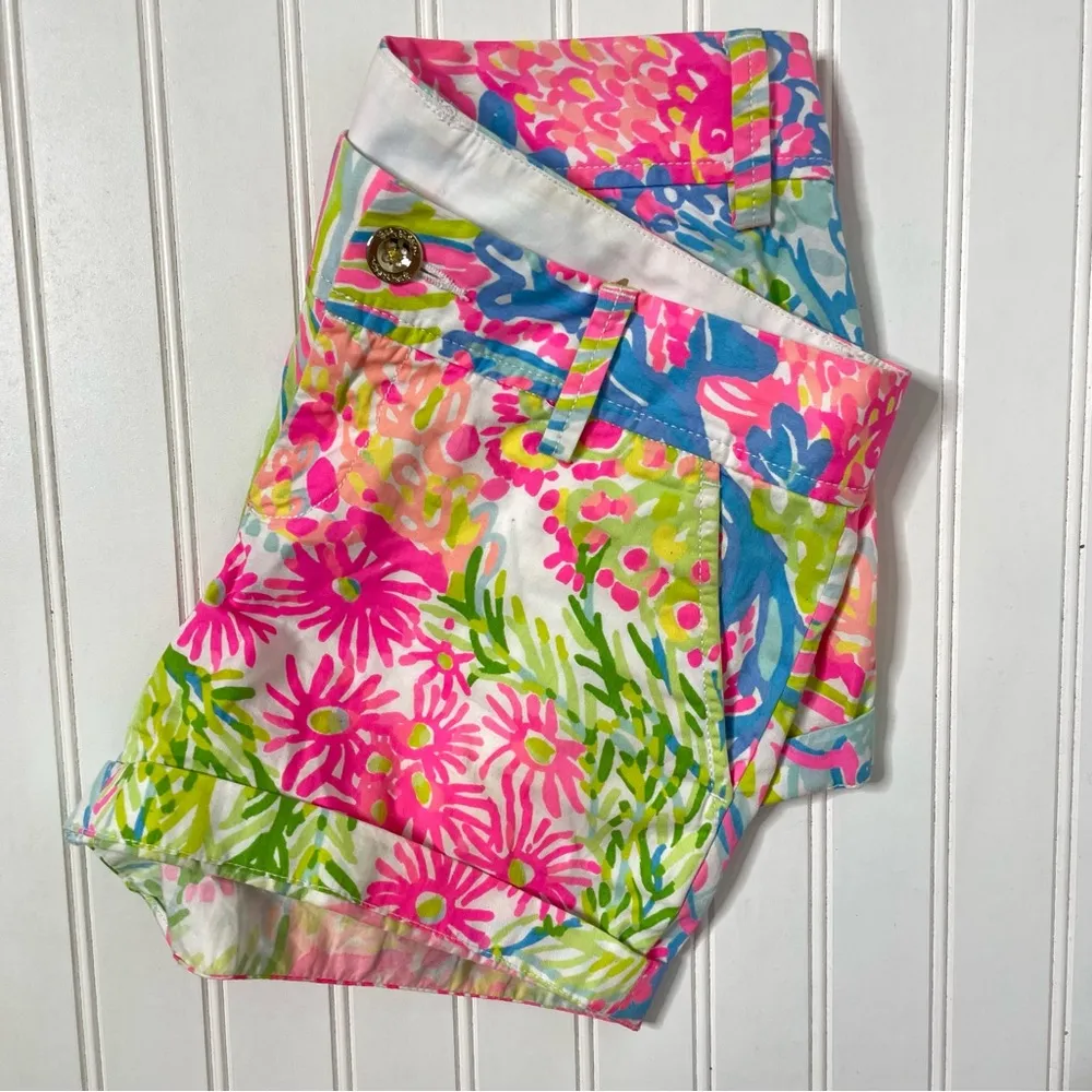 Lilly Pulitzer Callahan Short in Lovers Coral Reef Sz 4/161 - Image 2