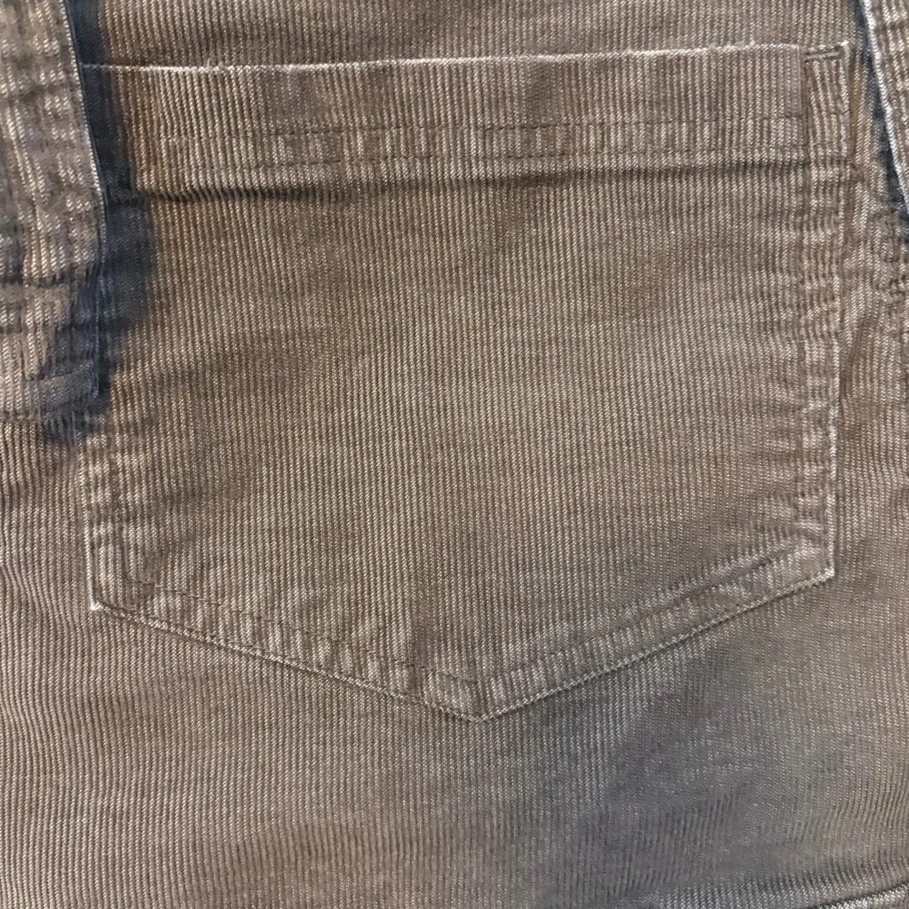 Aerie dark gray corduroy werk & play bib raw hem jumpsuit overalls XS - Image 5