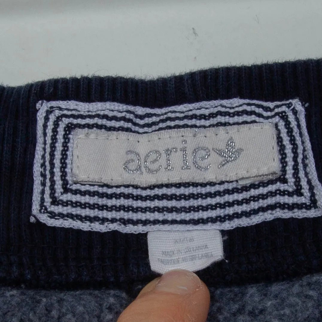 Aerie Y2K Black The Girly Crop Pull On Sweatpants Joggers Womens Size XL Graphic - Image 8