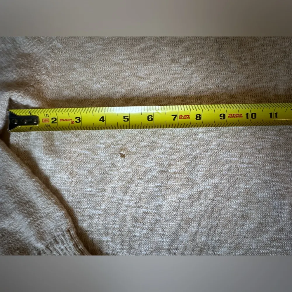 NWOT J. Crew Sweater Crewneck Beach sz M Coastal Boho Cozy Small Hole Sew/Patch White Size M - Image 6