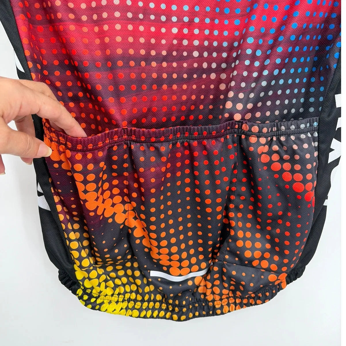 Moxilyn Cycling Full Zip Front Womens Jersey Sz XXL Polka Dot Short Sleeve Bikes Black - Image 7