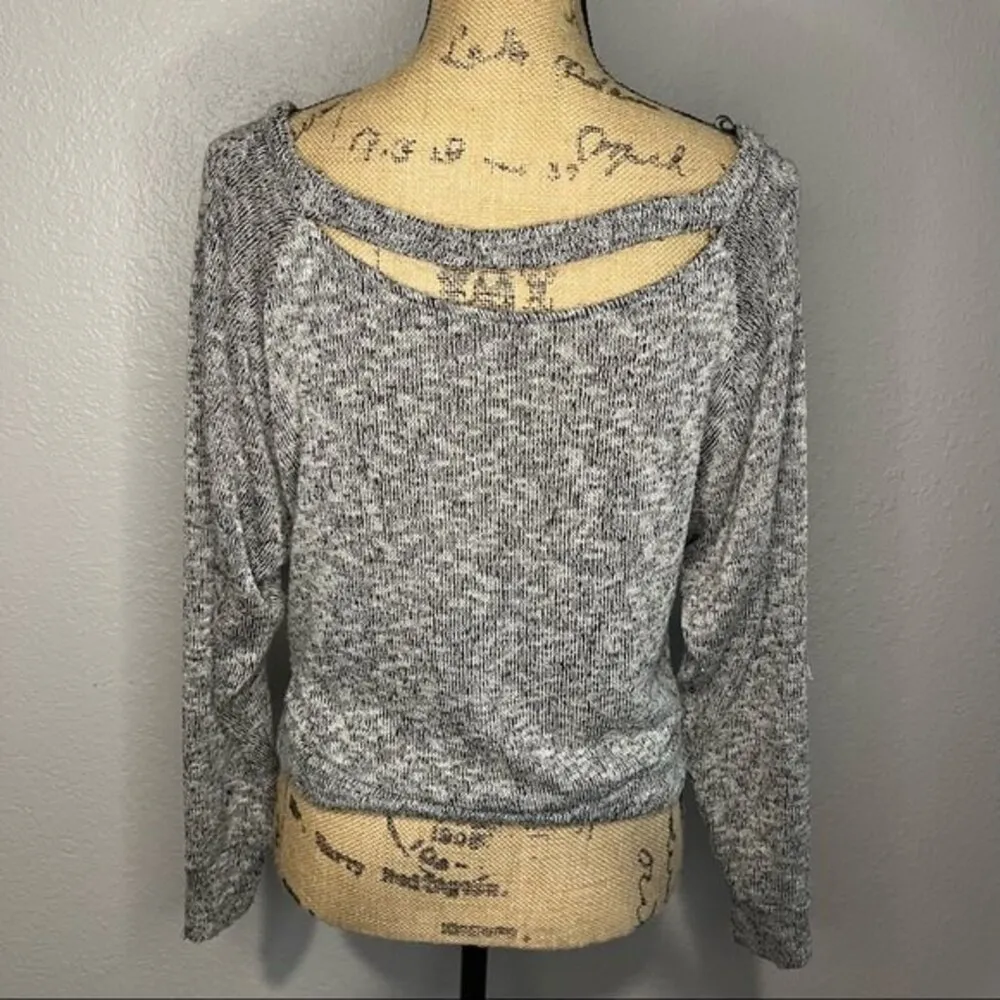 Phanuel Anthropologie Gray Long Sleeve Scoop Neck Pullover Sweater Size Small - Image 6