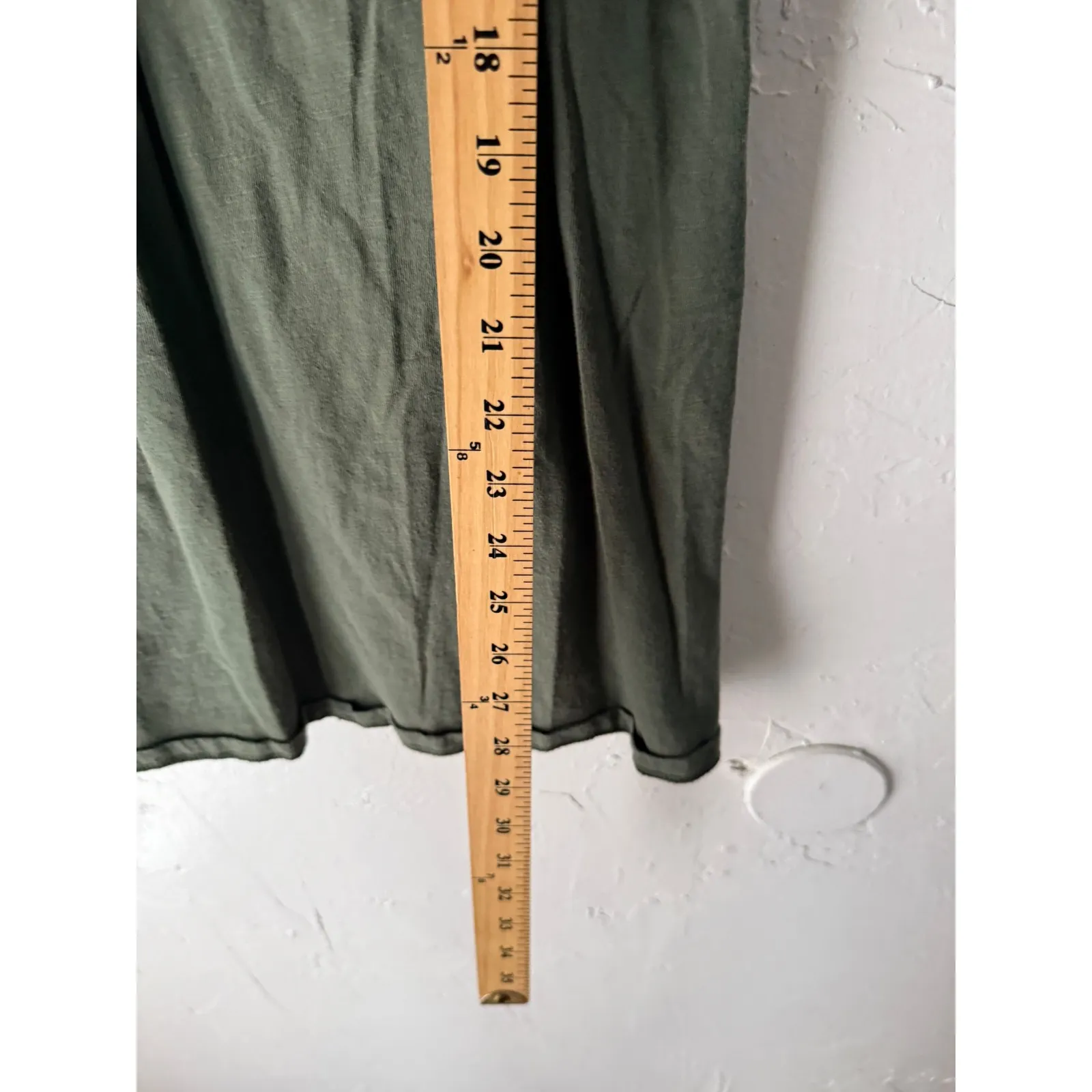 ASOS Olive Green‎ Oversized Small Top Flutter Ruffle Sleeve V Neck Babydoll - Image 4