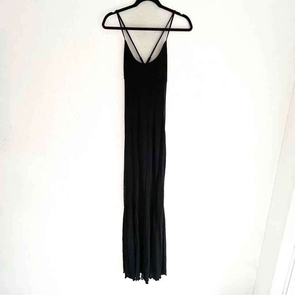 Meshki Dominique Sheer Panelled Maxi Dress Black XL NWT - Image 4