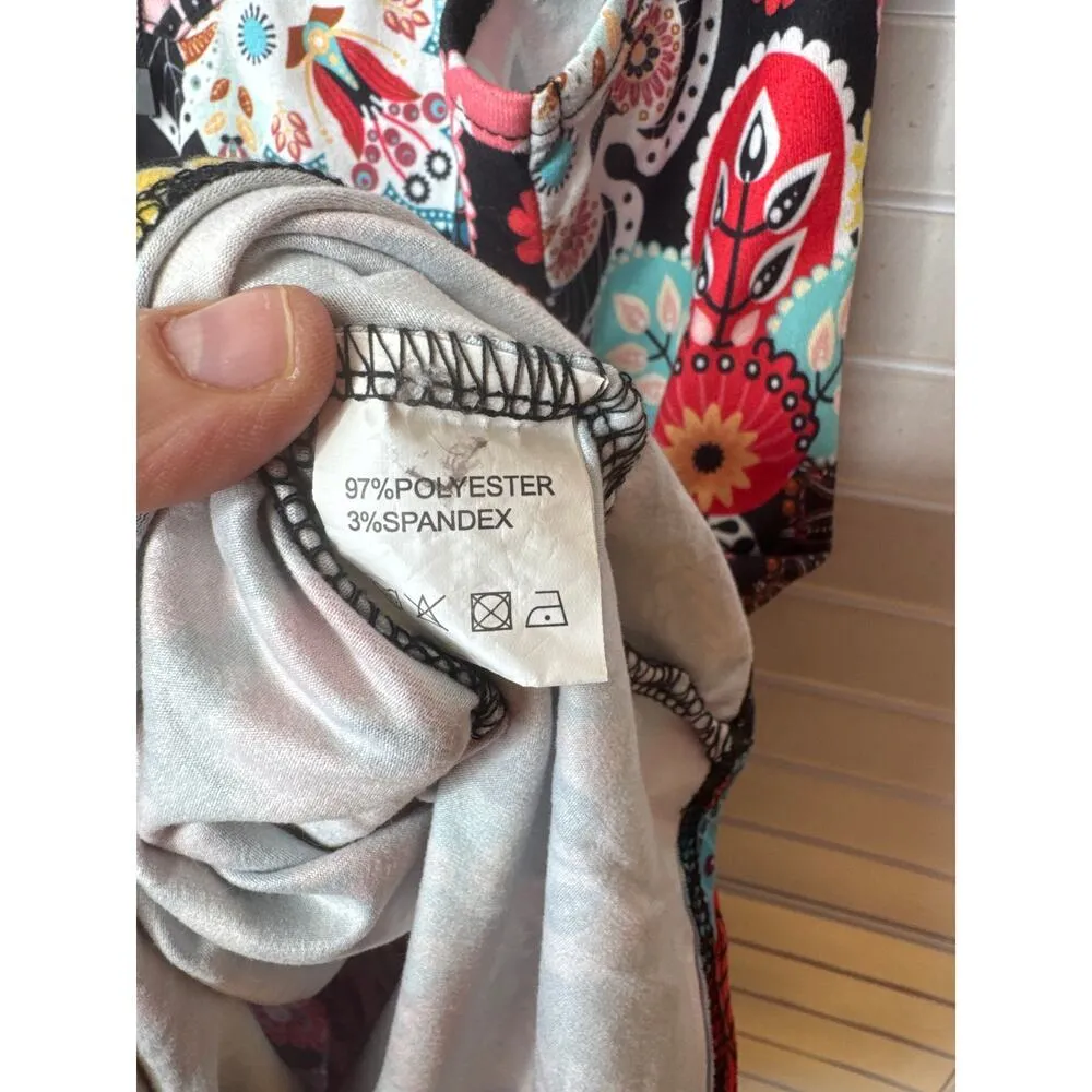 OURS Women's XL Flowy Paisley & Floral Camisole Polyester Spandex - Image 3