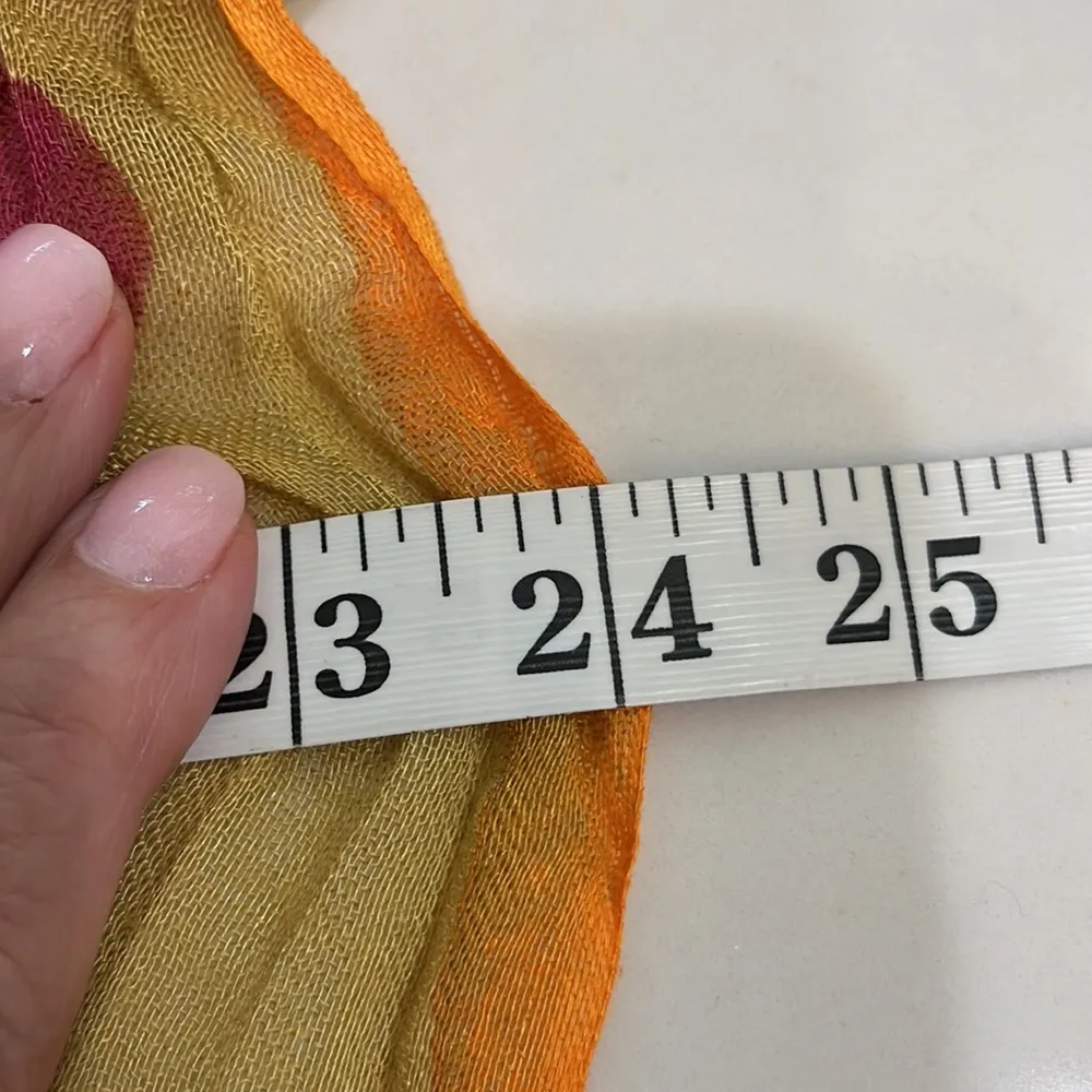 Multi colored gauze scarf 🧣 Pink - Image 3