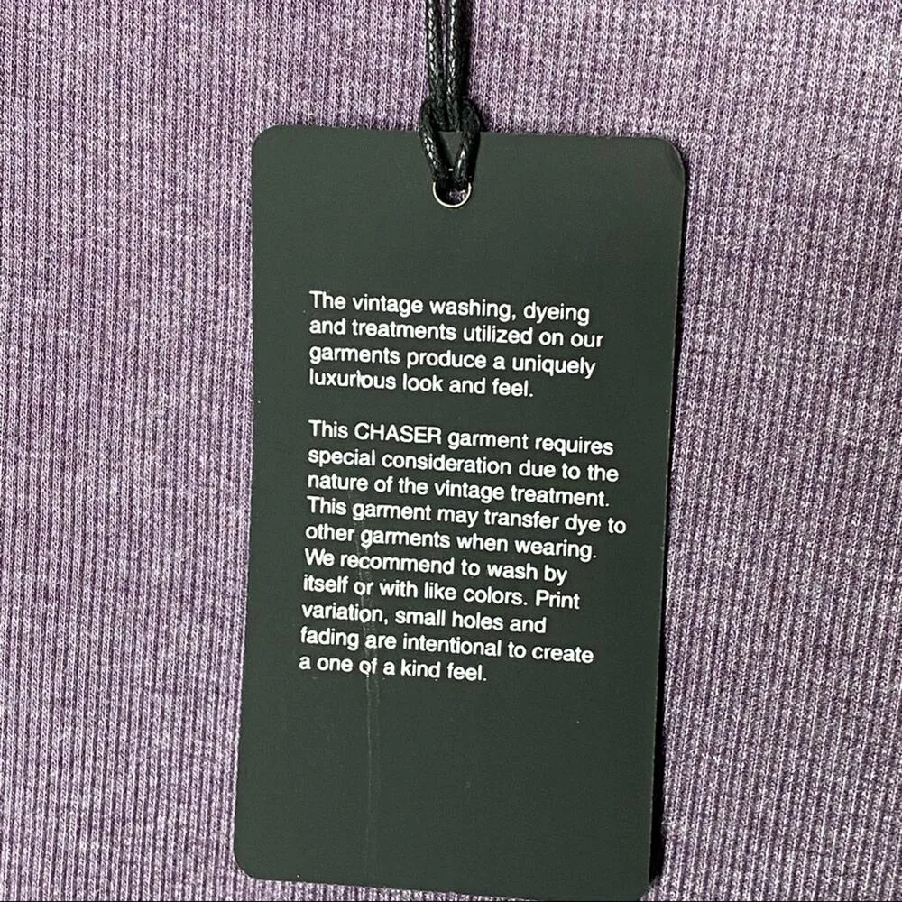 NWT Chaser Purple Vintage Rib Vented Sleeve Shirttail Long Sleeve Shirt Medium - Image 5