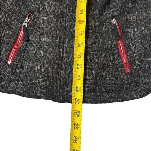 We The Free Moto Jacket Leopard‎ Print Red Trim Pockets Full Zip Size 2 - Image 5