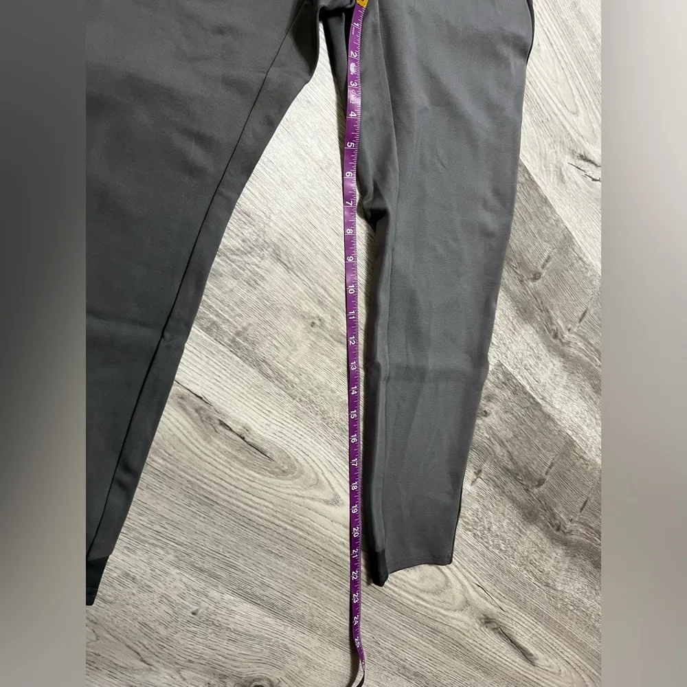 NEW! G by Giuliana GSculpt Faux Leather and Ponte Legging, Dark Gray/Gray Gray Size undefined - Image 4