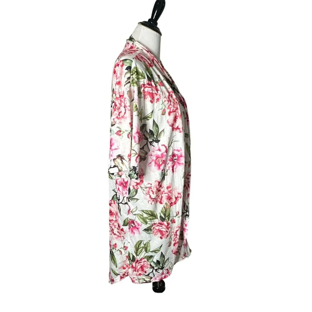 Show Me‎ your MuMu Floral Print Robe Womens One Size Pink Feminine Loungewear - Image 5