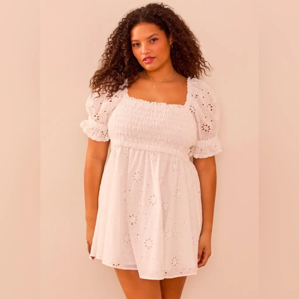 NWT Arula Adeline Mini Dress White Size 0X - Image 5