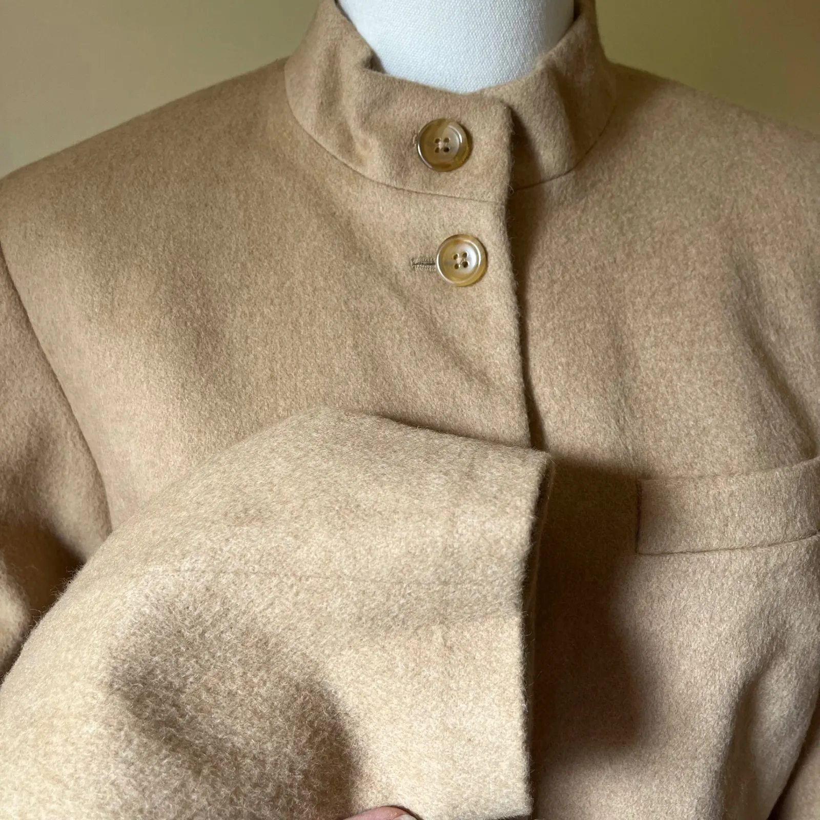 Vintage 90s Talbots‎ Made in Italy Camel Hair Blazer Jacket Women's Petites 10 - Image 6