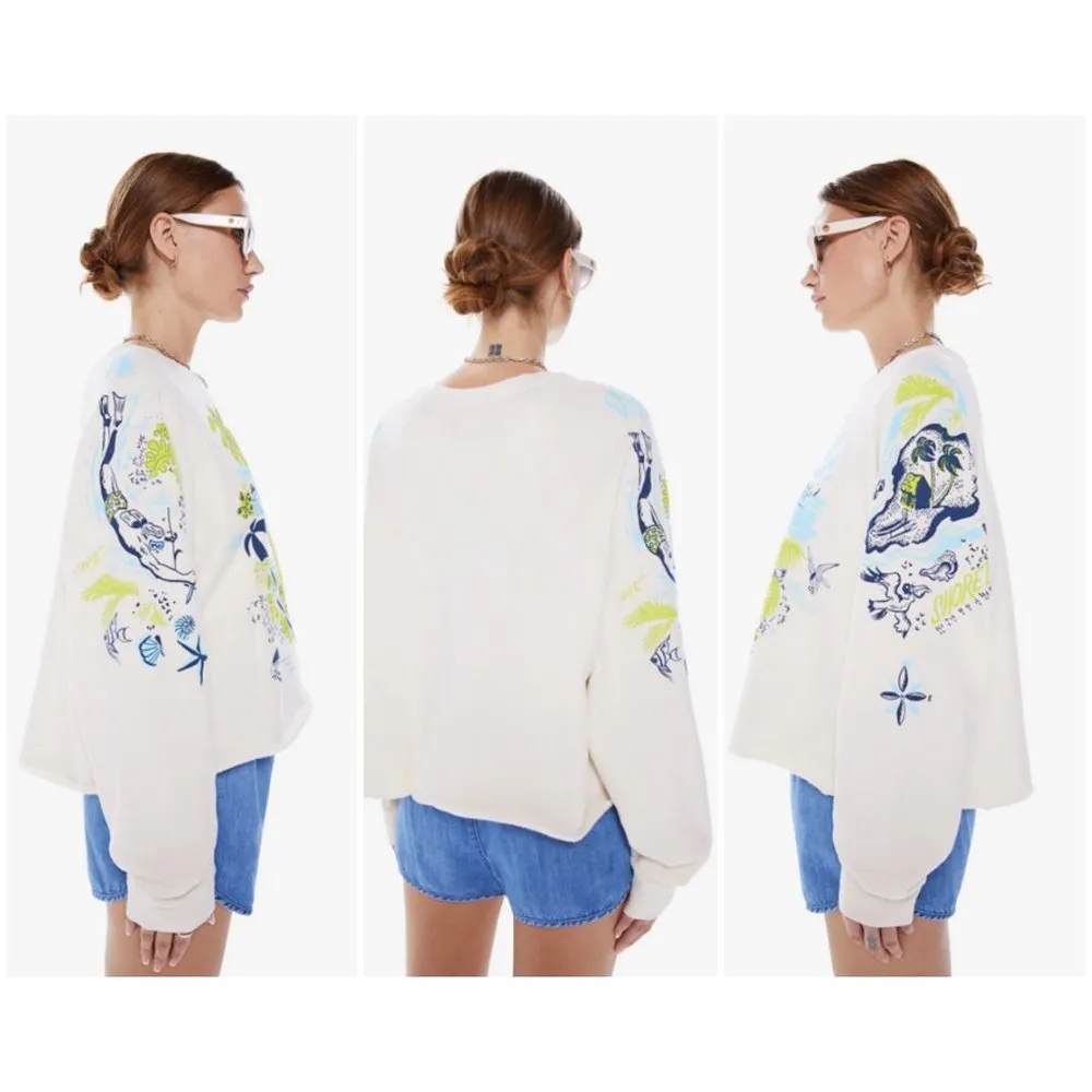 💕MOTHER💕 The Boost Crop Cut-Off Sweatshirt ~ The Escape Route XL NWOT - Image 4