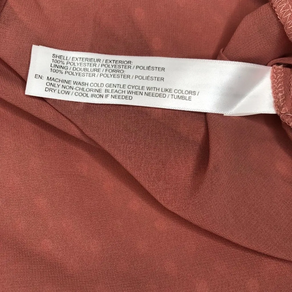 Band Of Gypsies Blouse S Pink Blush Tunic Sheer Angel 3/4 Sleeve Tied Flowy‎ NWT - Image 5