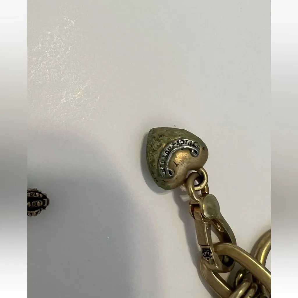 Juicy Couture Retired Princess Heart Charm Rhinestone Bracelet yjru1515 Y2K - Image 6