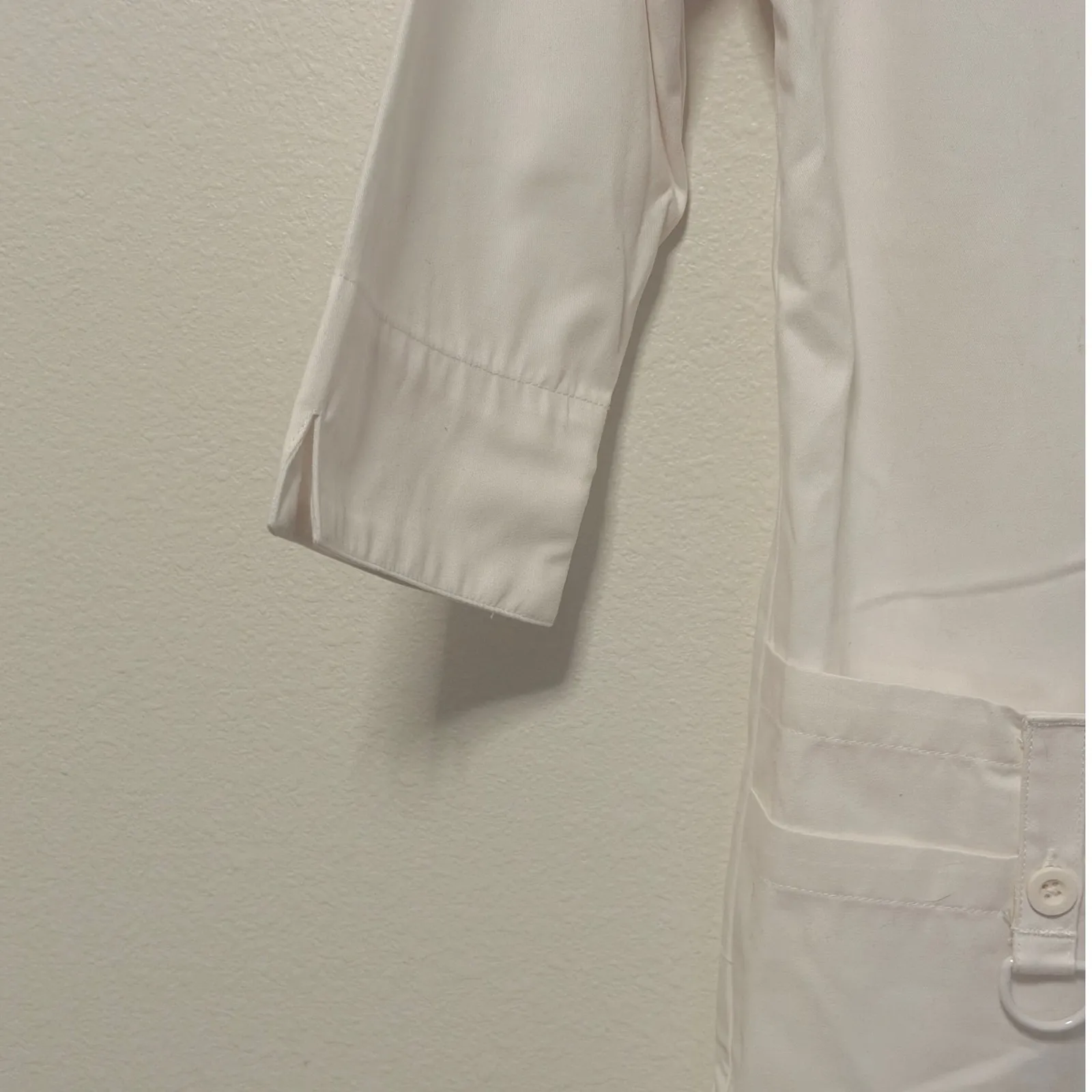 Dickies White Lab Coat Junior Sz Small Medical Cosmetology Workwear - Image 7