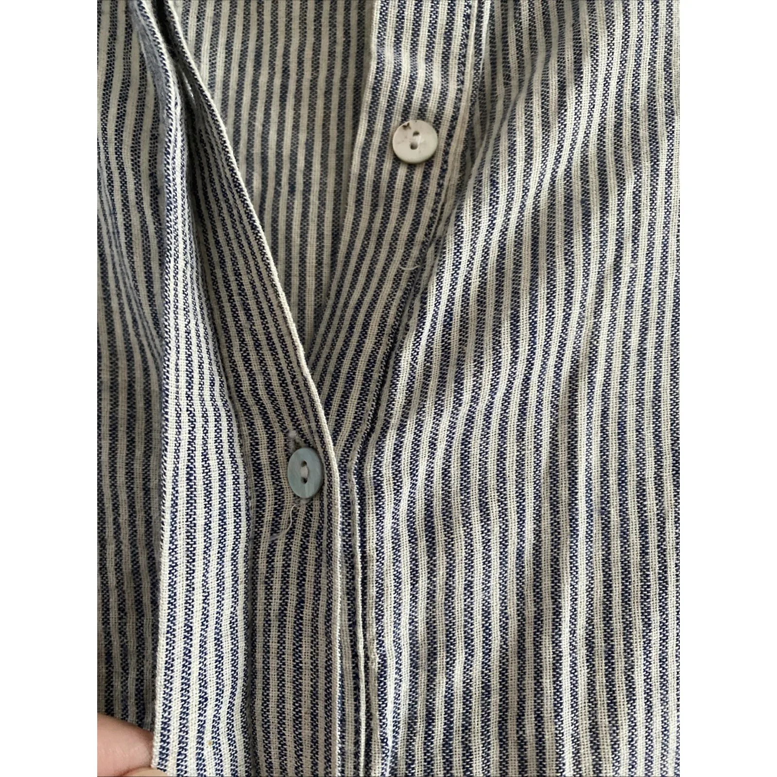 Sunday In Brooklyn Anthro Womens Small Gray Stripe Top Laggenlook Boho Flowy - Image 5