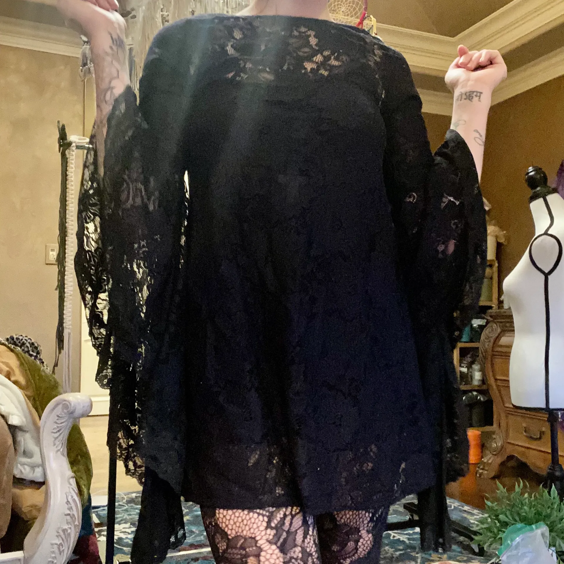 Sexy Bohemian Witchy Black Dress Unique - Image 6