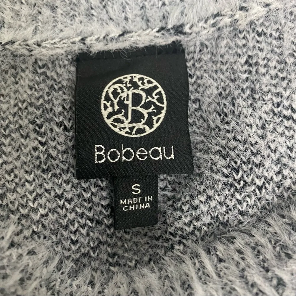 Bobeau Fuzzy Kelly Sweater. Size S Buffalo Plaid Black White - Image 12