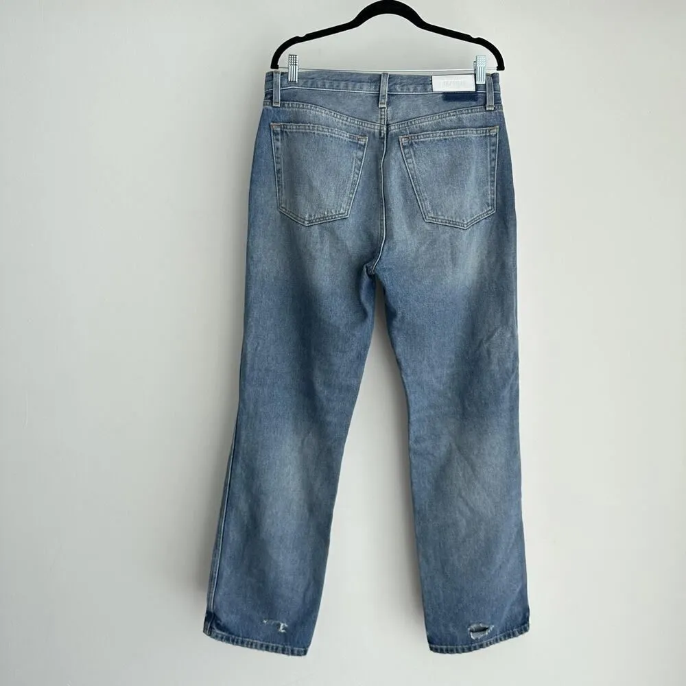 RE/DONE Jeans Womens 30 Blue 90s High Rise Loose Distressed Medium Destroyed - Image 8