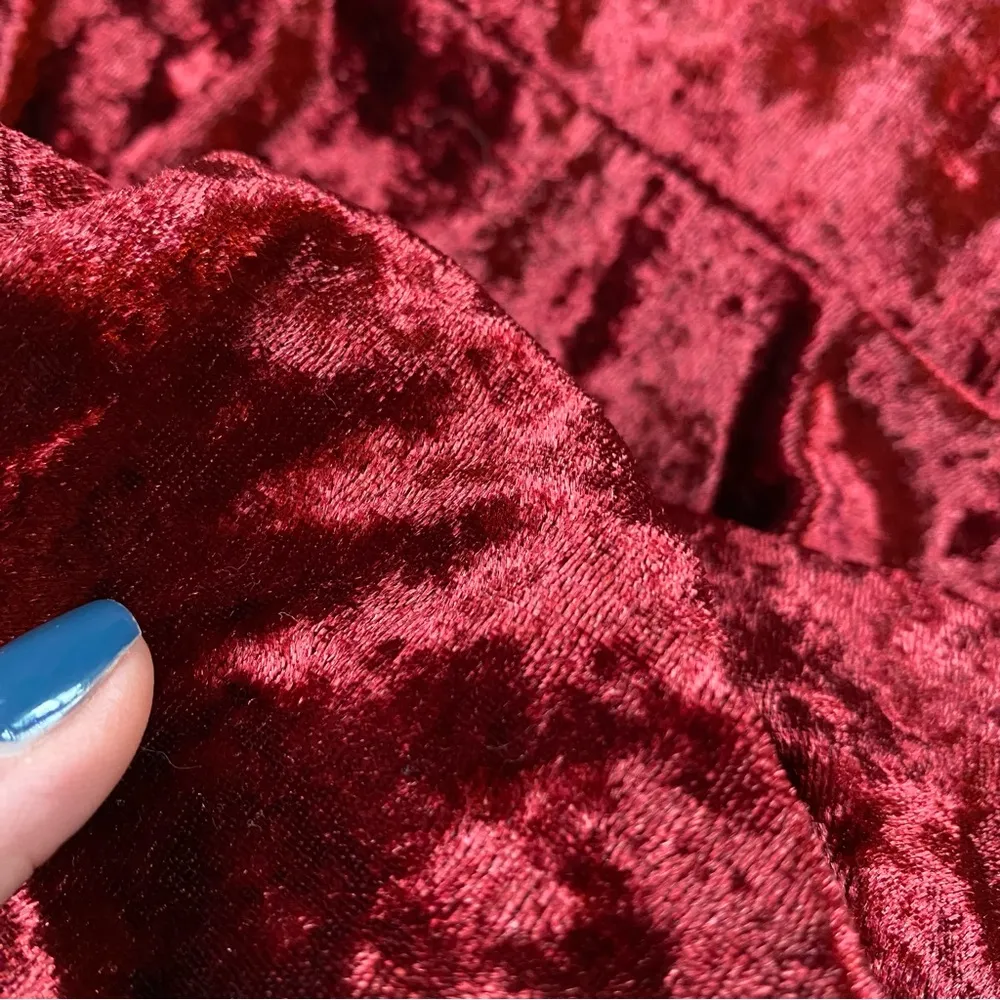 Vintage Y2K Charlotte Russe Crushed Velvet Spaghetti Strap Mini Dress Size S - Image 3