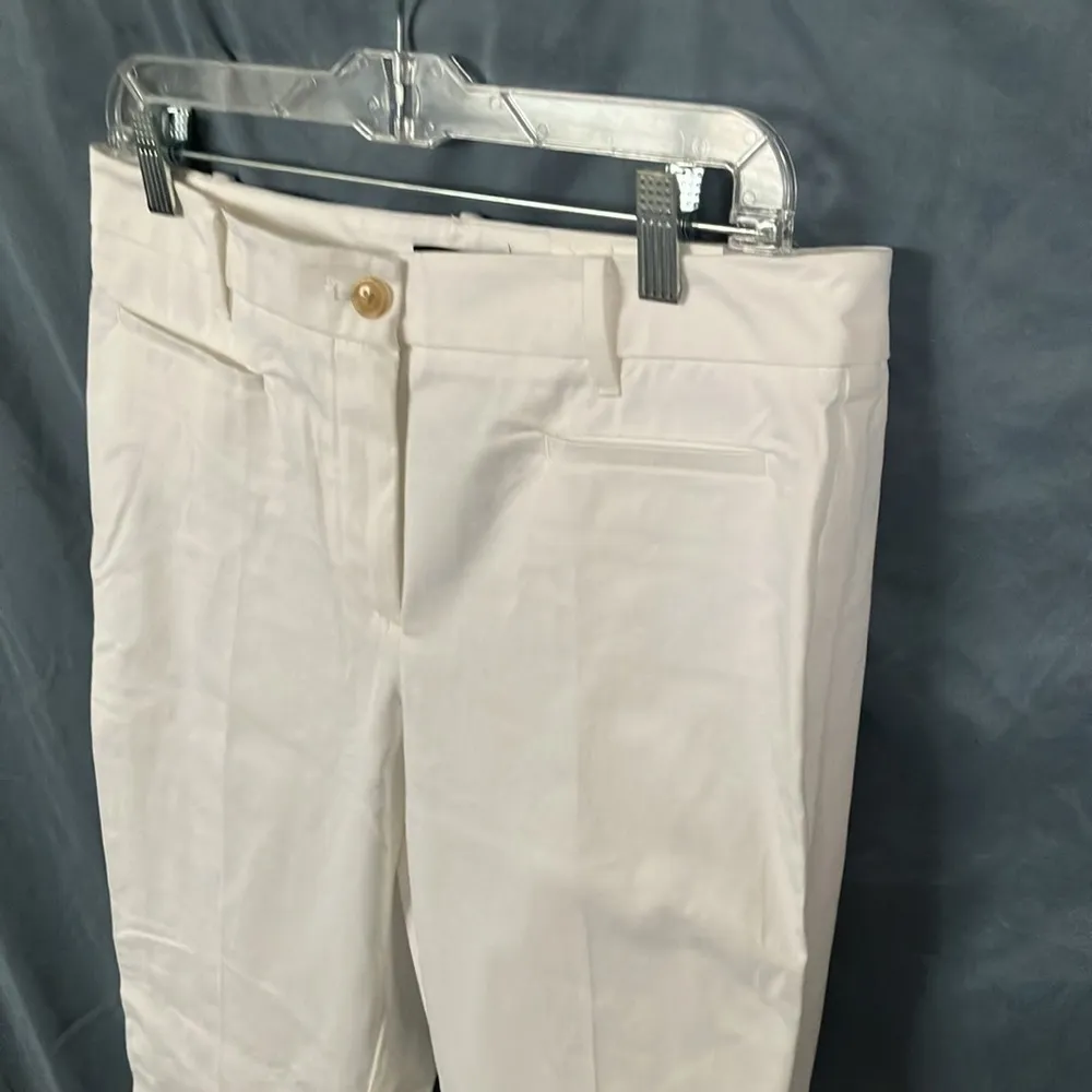 Ann Taylor Petite: White Mid Rise “The Crop” Pants- cotton blend- 10P - Image 15