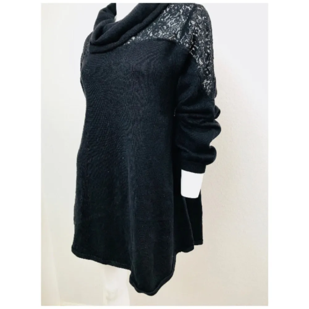 Style & Co Large Black Lace Sleeve Sweater Long - Image 7