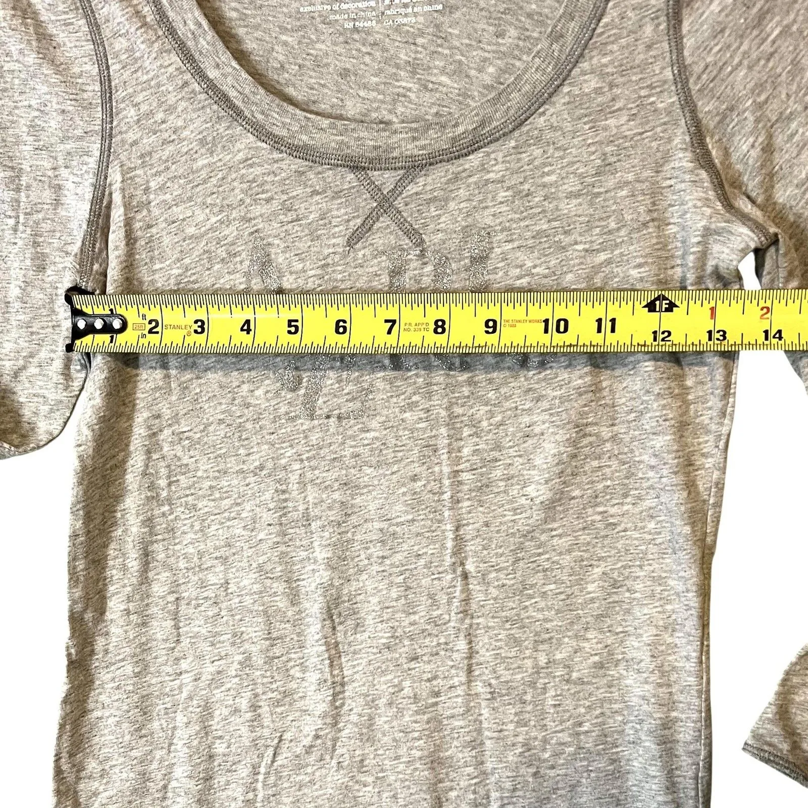 Aerie Dress Womens Size XS Gray Heather Logo Lounge Sleep Shirt Dress 3/4 Sleeve - Image 7