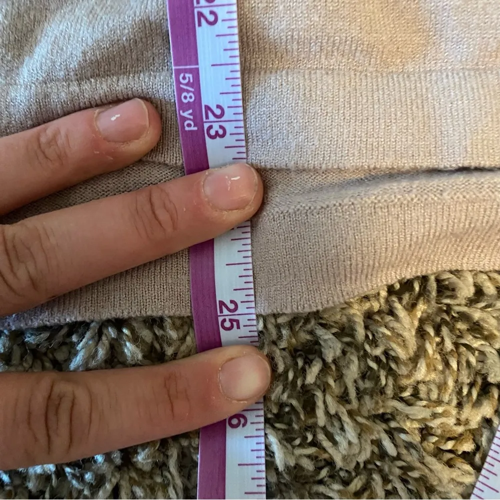 Pink Clover tan Beige Burnt Orange Long Sleeve Strip Women’s Large - Image 5