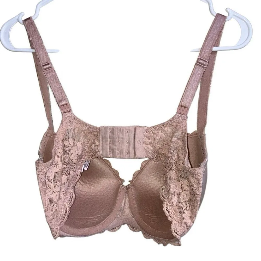 Victoria secret pink lace “dream angels” lined demibra 34DDD - Image 6