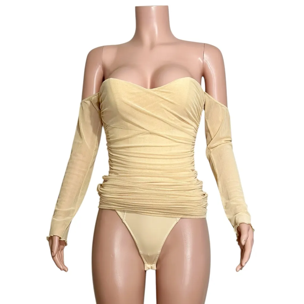 CAMILA COELHO Lillian Mesh Midi Dress, Pastel Peach, Medium - Image 10