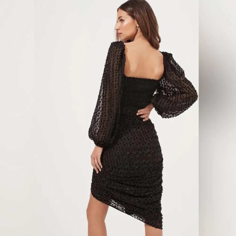 NEW ASTR the label Athens Dress Black Burnout - Image 6