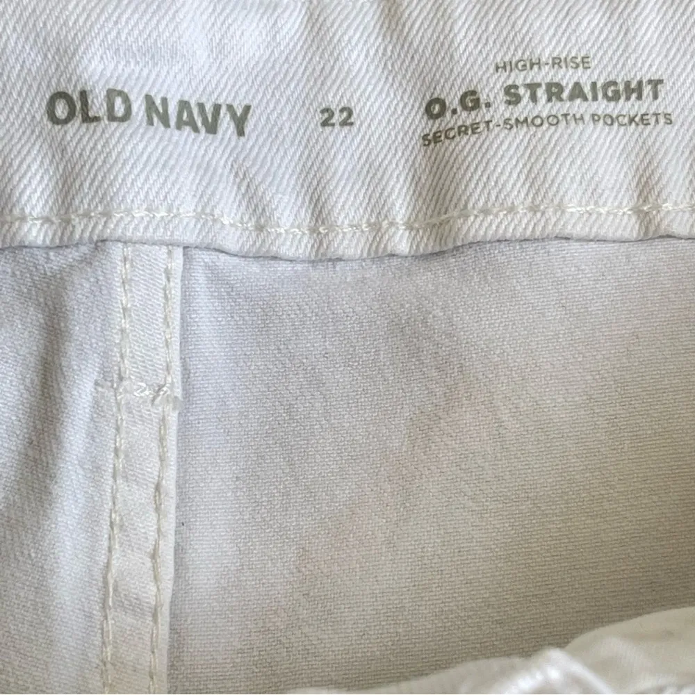 Old Navy Women’s High-Waisted OG Straight White Cuffed Jean Shorts Plus 22 - Image 9