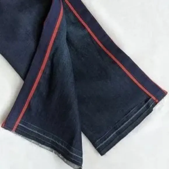 NWT Veronica Beard Carolyn Baby Boot High Rise Cropped Tuxedo Stripe Jeans‎ 22 - Image 8