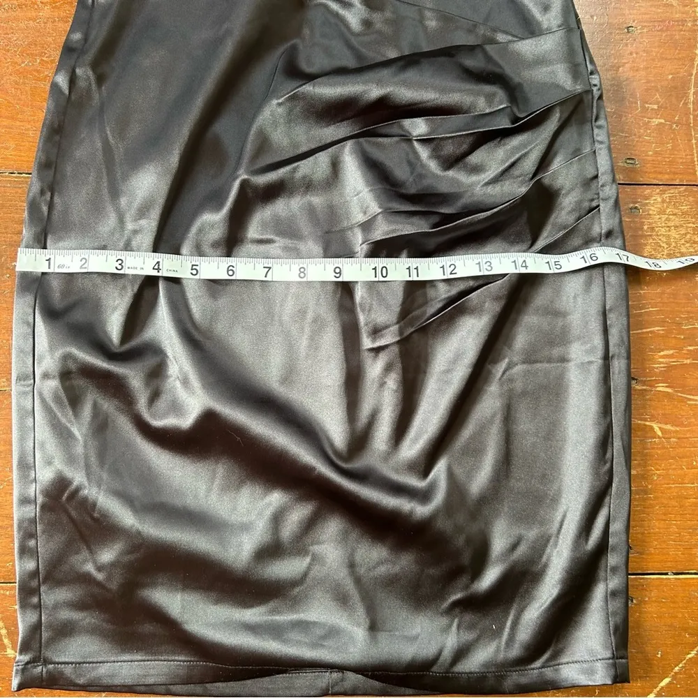 Grace Karin Black Ruched Pencil Skirt - Image 4