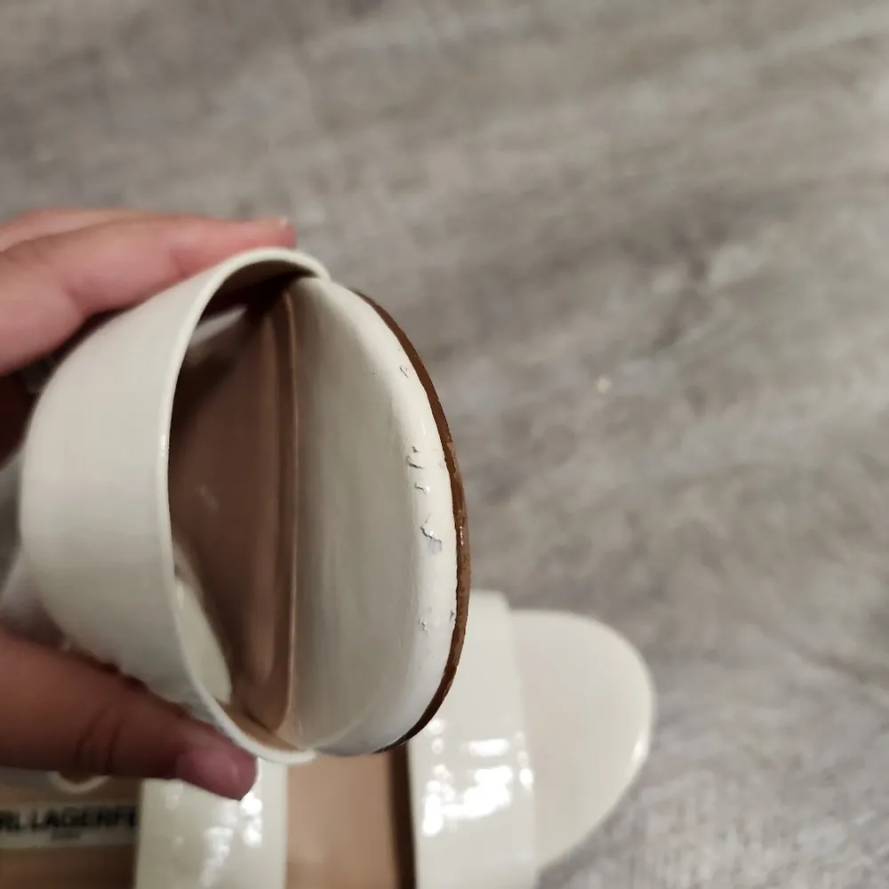 Karl Lagerfeld White Sandals Size 6½ - Image 8