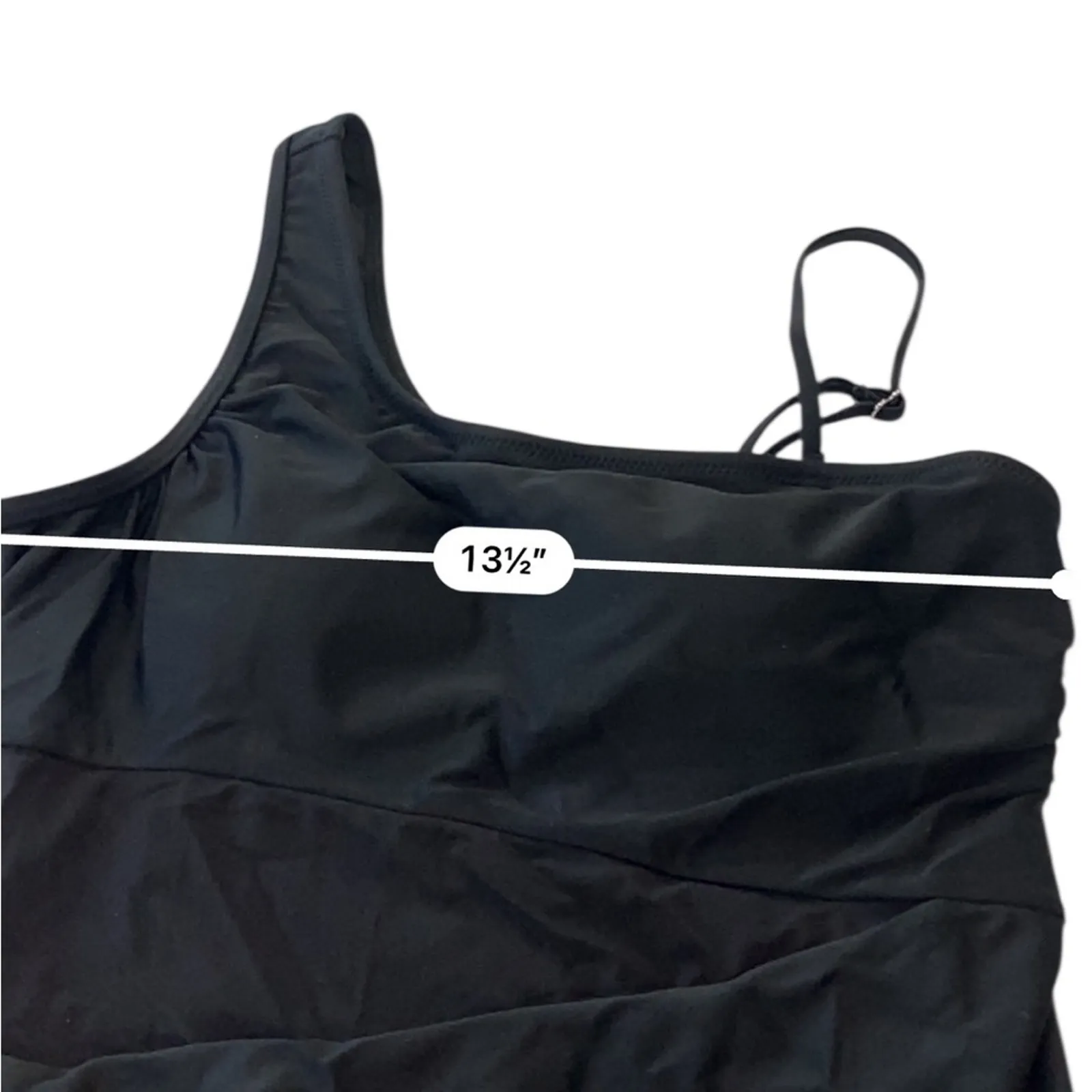 SUUKSESS Women Mesh One Shoulder One Piece Swimsuit Tummy Control NEW Size SMALL Black - Image 10