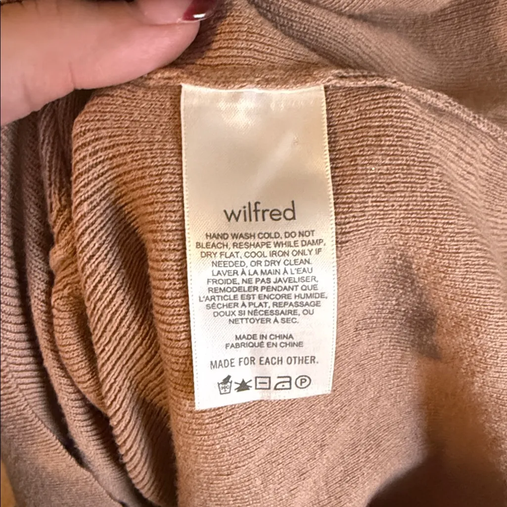 Aritzia Wilfred Rebecca Wool Turtleneck Cropped Sweater - Image 5