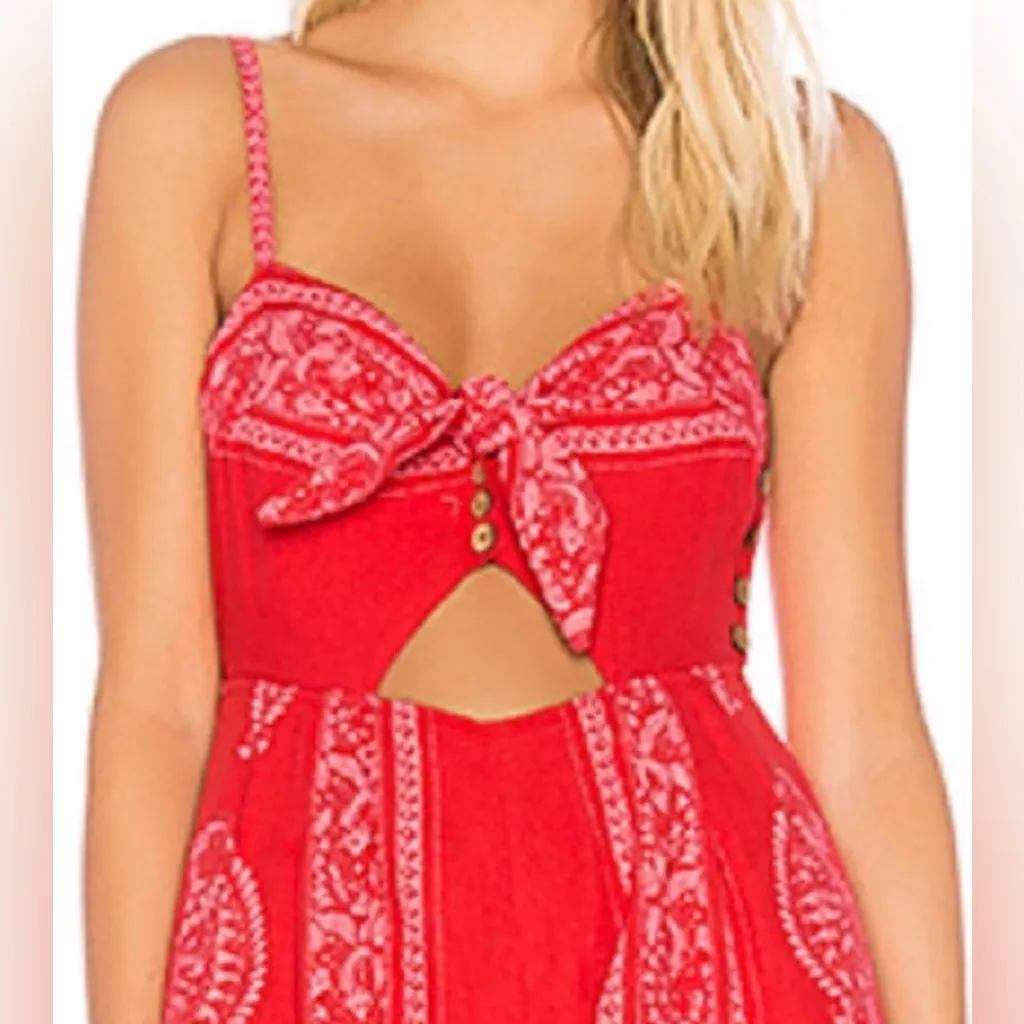 Free People Feel The Sun Bandana Paisley Print Jumpsuit - NWT! - Image 3