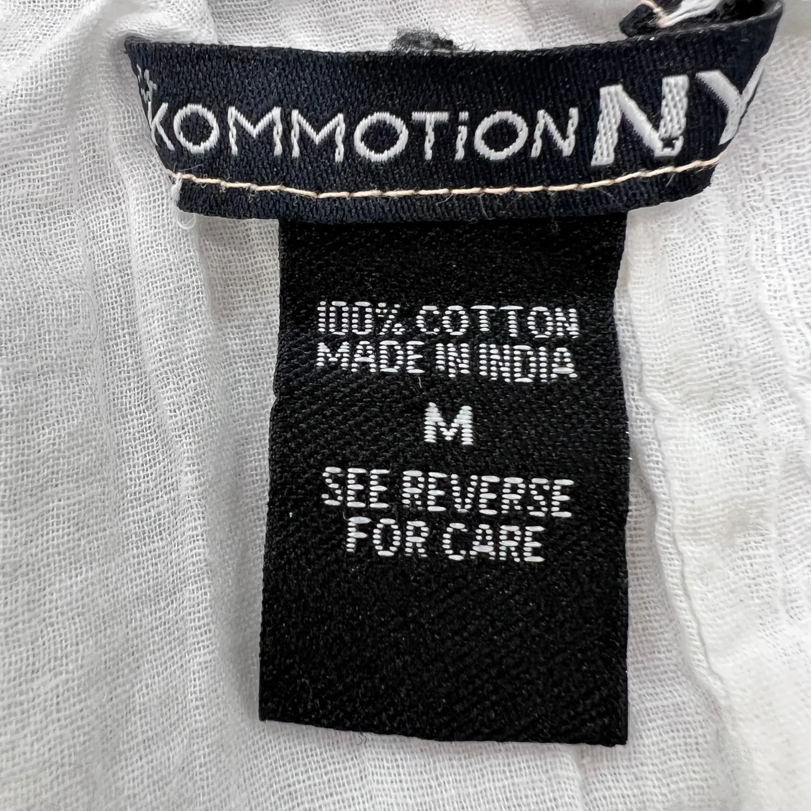 Kommotion NY White Cotton Skirt Embroidered Tiered‎ Bohemian Beach Cover Up M Size M - Image 3