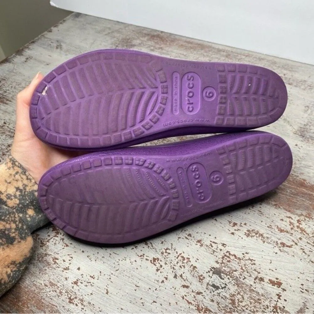 Crocs purple slip on shoes 6 - Image 2