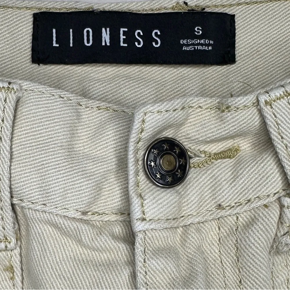 Lioness Stacey High Rise Cargo Pants Tan Beige Small - Image 7