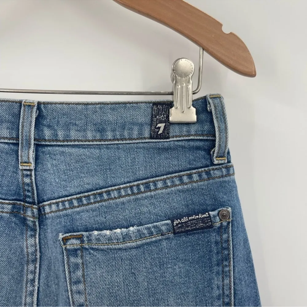 7th For All Mankind High Waist Bermuda Short In Desert Oasis Size 24 - Image 4