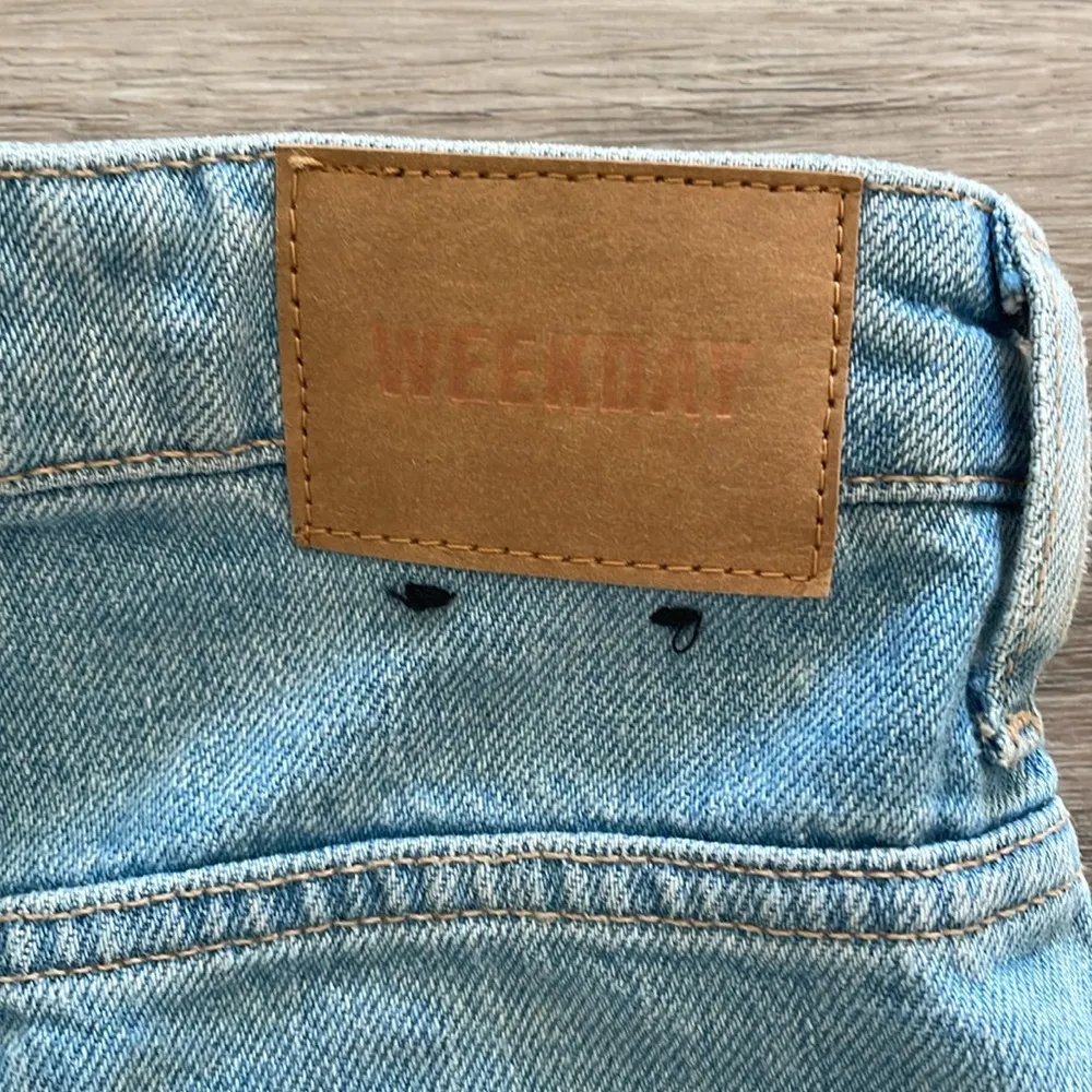 Cutest ASOs Weekday High Waisted Blue Jean Shorts - Image 6