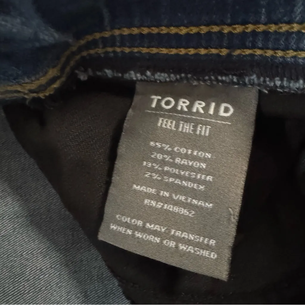Torrid Lean Jean Size 4S Medium Wash Pull On Elastic Waist Stretch Denim Casual - Image 6